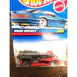 Vintage NOS NEW 1998 Hot Wheels Blue Card #1099 Red Road Rocket  1/64